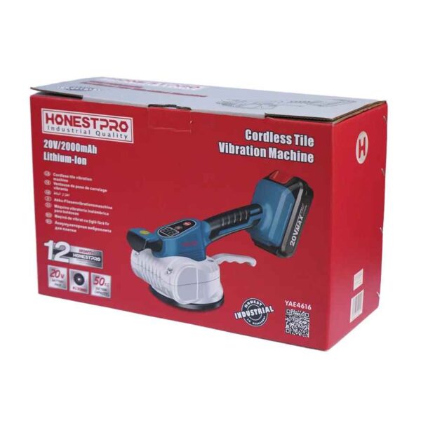 الة شفط و وضع السيراميك Ventouse vibrante Carrelage HONESTPRO 20V double batterie