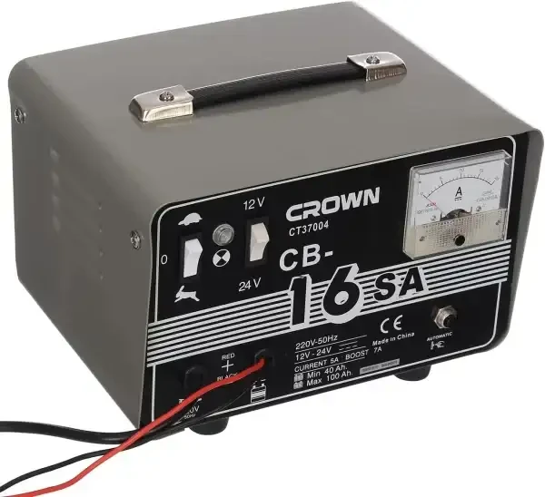 020125173580598667764c22f0554 شاحن بطارية 12-24 فولت Chargeur de batterie 12-24V 180W CROWN CT37004