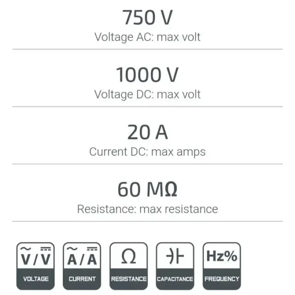 جهاز القياس الرقميMultimètre Digital 1000V CROWN CT44052